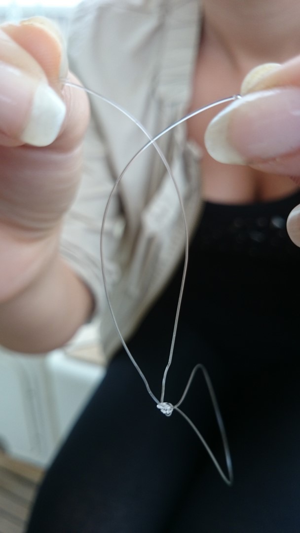 Prekrižena dva fluorocarbona za dropper loop čvor